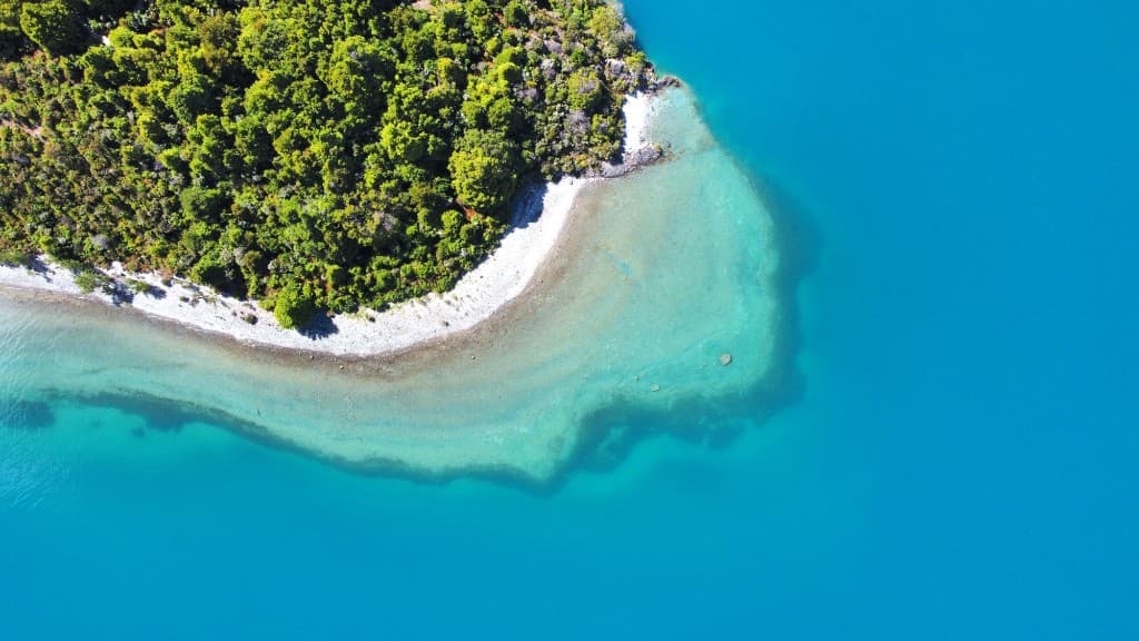 Clear blue water at Bobs Cove.